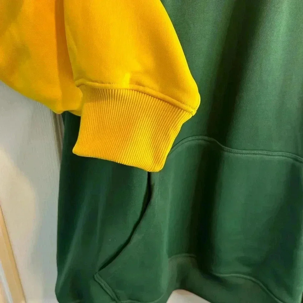 ๐งโRzuoโ Unisex Green Bay Packers Green/Yellow PulloverHooded Sweatshirt Size XL๐ - Picture 6 of 16